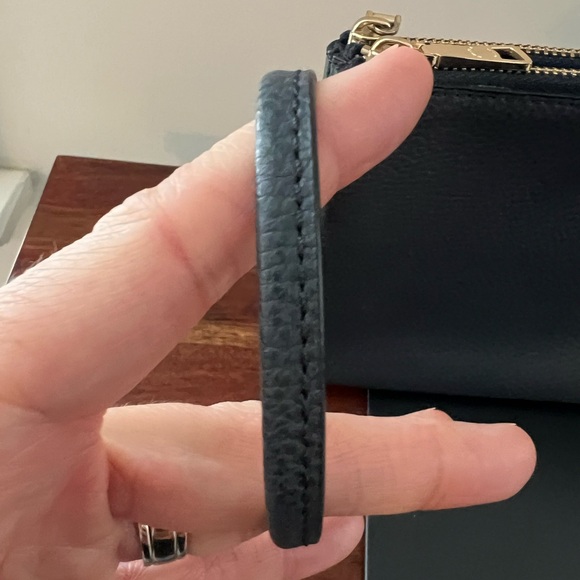 NWOT Coach Grayish Blue Double Zip Wristlet with Hantag - Picture 5 of 7